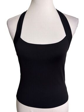 Camila Coelho Black Halter Neck Tank Top
